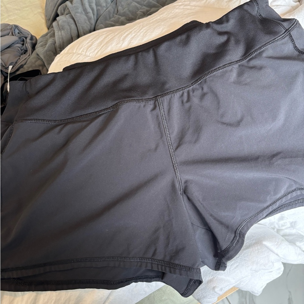 Athleta Black Athletic Shorts with Stretchy Waistband
